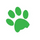huella de gato verde