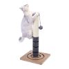 PAWZ Road Gatos Rascadores Muebles Postes Cuerda sisal Rascador Scratcher Juguetes interactivos de Poste de Felpa con Centro Actividad Adicional de Bola Colgante Gatitos pequeños 54cm Gris