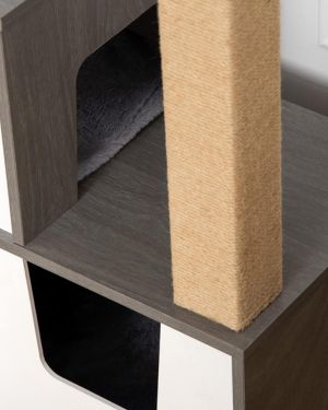 arbol rascador madera pawhut