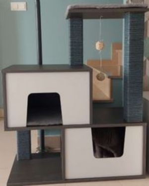 mueble rascador gatos pawhut