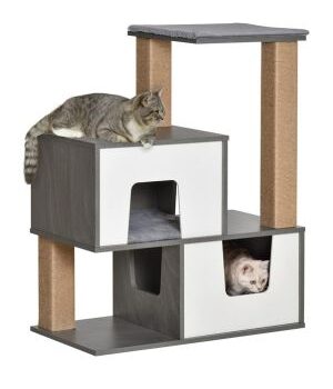 Rascador de Madera Pawhut | El Mueble de tus Gatos